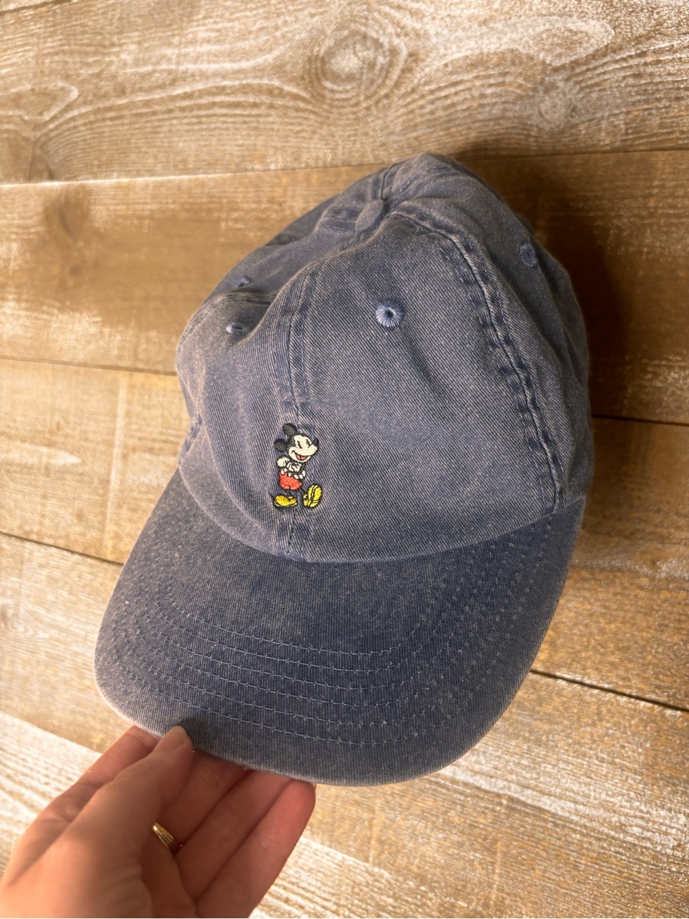 Disney Parks Mickey Mouse Navy Baseball Cap with Embroidered Mickey Mouse